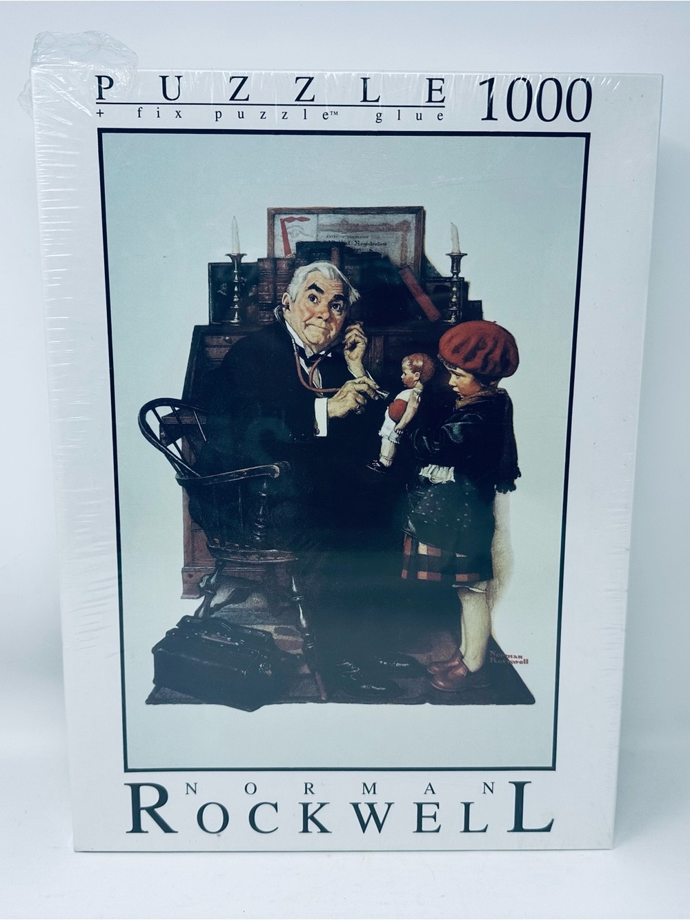 Norman Rockwell Doctor and the Doll 1000 Piece Puzzle 26.75" x 19" Sealed